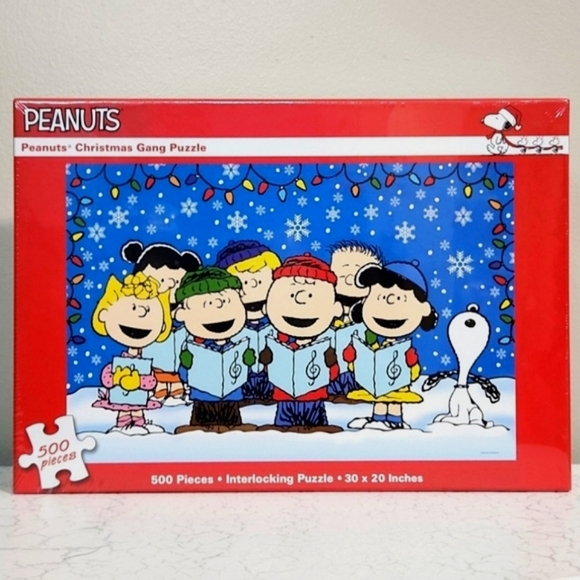 🔥FINAL💲⬇️🎄Peanuts Christmas Gang Puzzle, 500 PCS ~ NWT - Picture 2 of 9